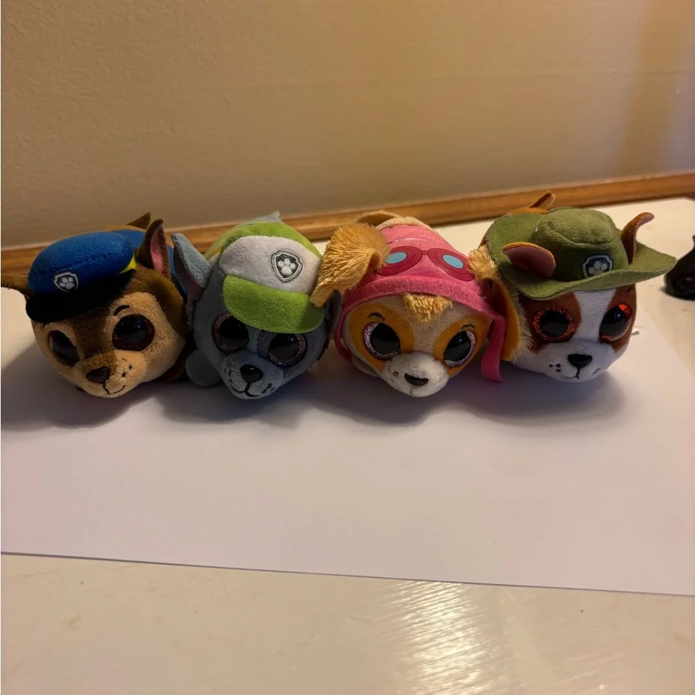 Paw Patrol Teeny Ty Plush Chase Tracker Skye & Rocky
